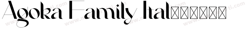 Agoka Family Ital字体转换